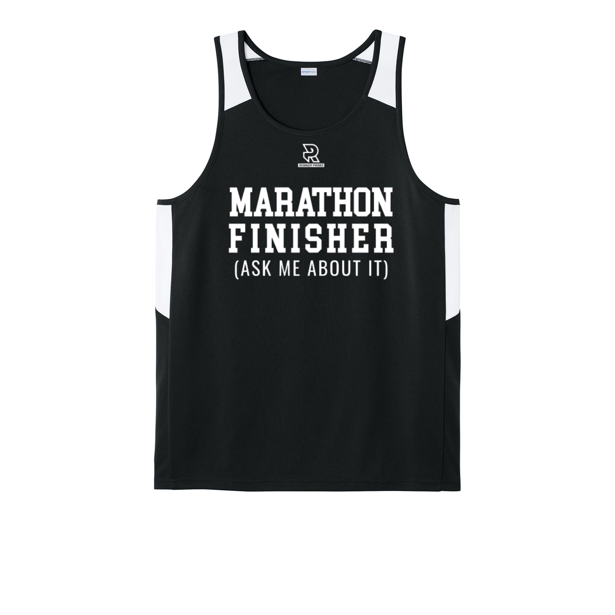 MARATHON FINISHER (White) - Mens Club Track Tank