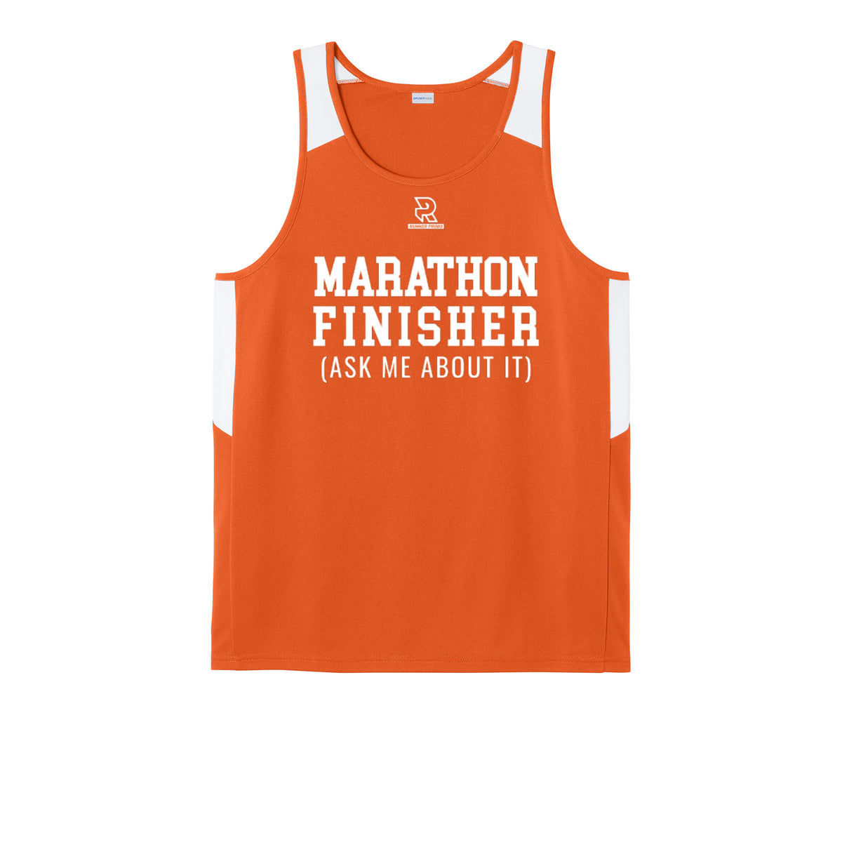 MARATHON FINISHER (White) - Mens Club Track Tank