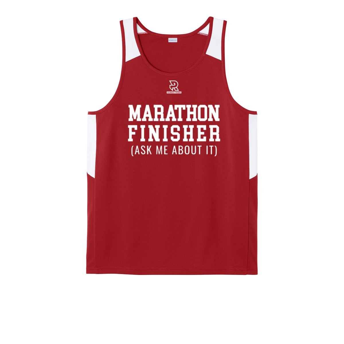 MARATHON FINISHER (White) - Mens Club Track Tank
