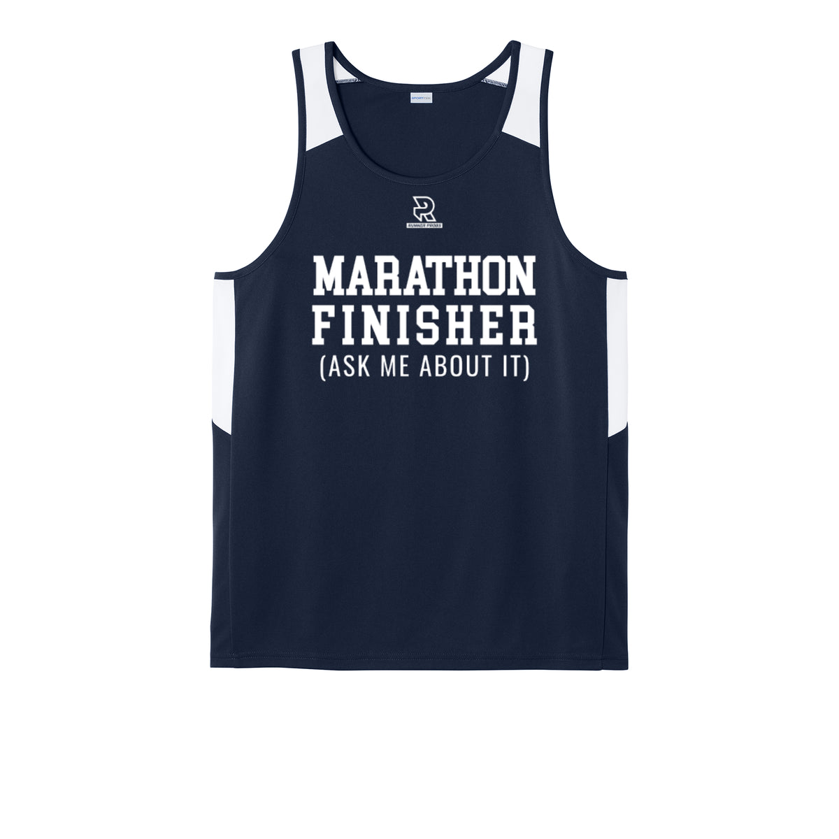 MARATHON FINISHER (White) - Mens Club Track Tank