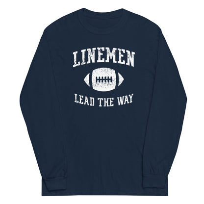 LINEMEN LEAD THE WAY - Tall Long Sleeve T-Shirt