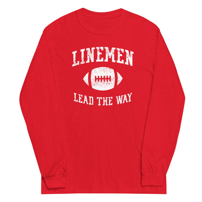 LINEMEN LEAD THE WAY - Tall Long Sleeve T-Shirt