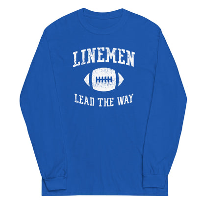LINEMEN LEAD THE WAY - Tall Long Sleeve T-Shirt