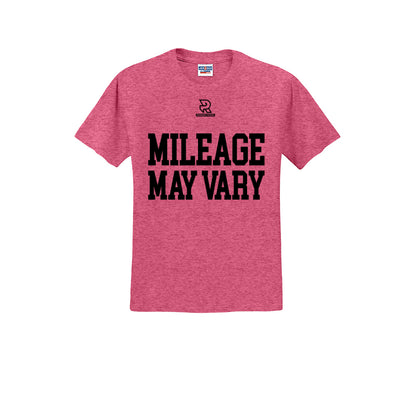 MILEAGE MAY VARY (Black) - Short Sleeve 50/50 Tee