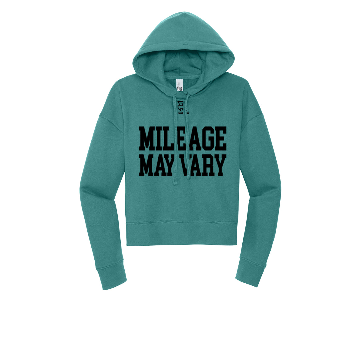 MILEAGE MAY VARY (Black) - Womens Fleece Hoodie