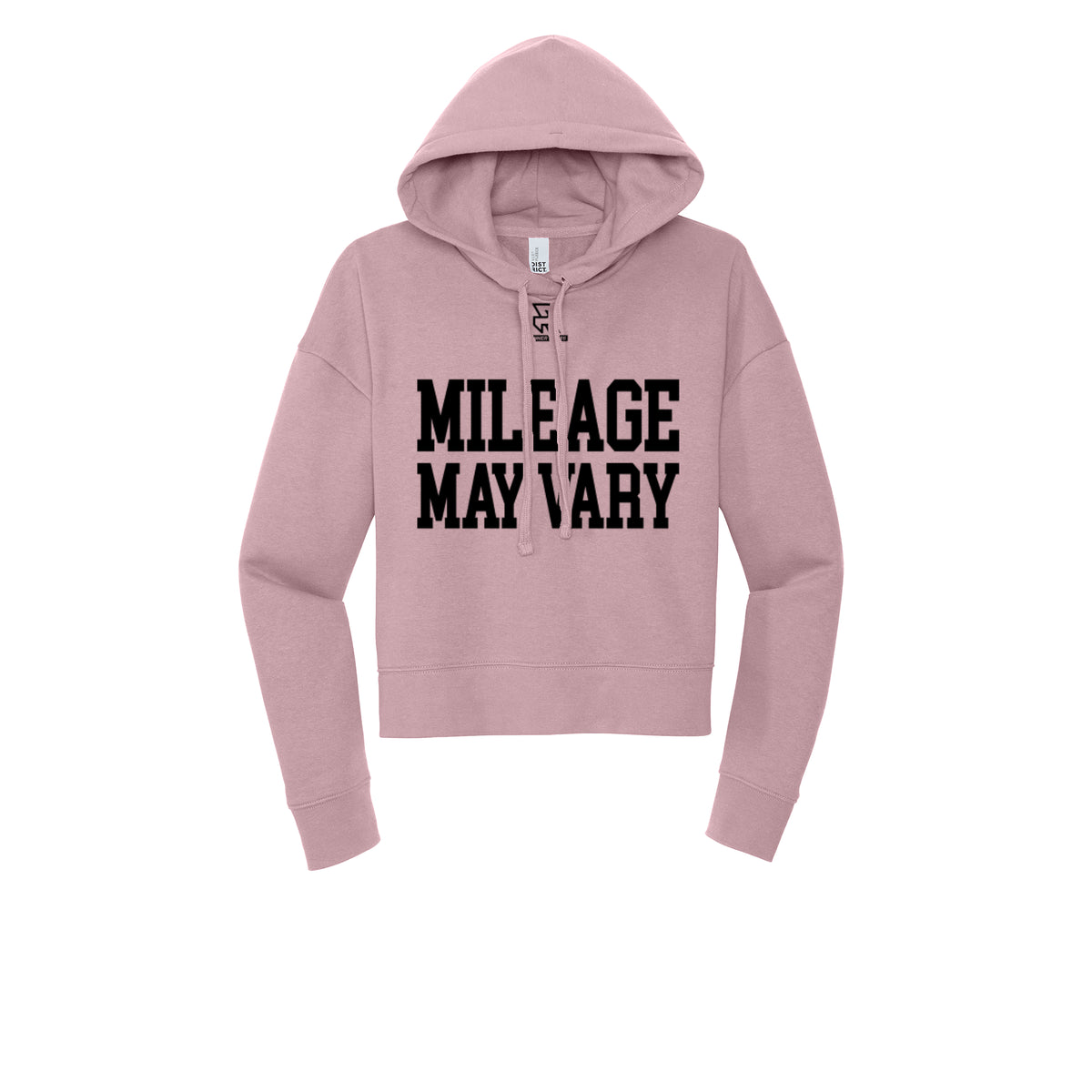 MILEAGE MAY VARY (Black) - Womens Fleece Hoodie