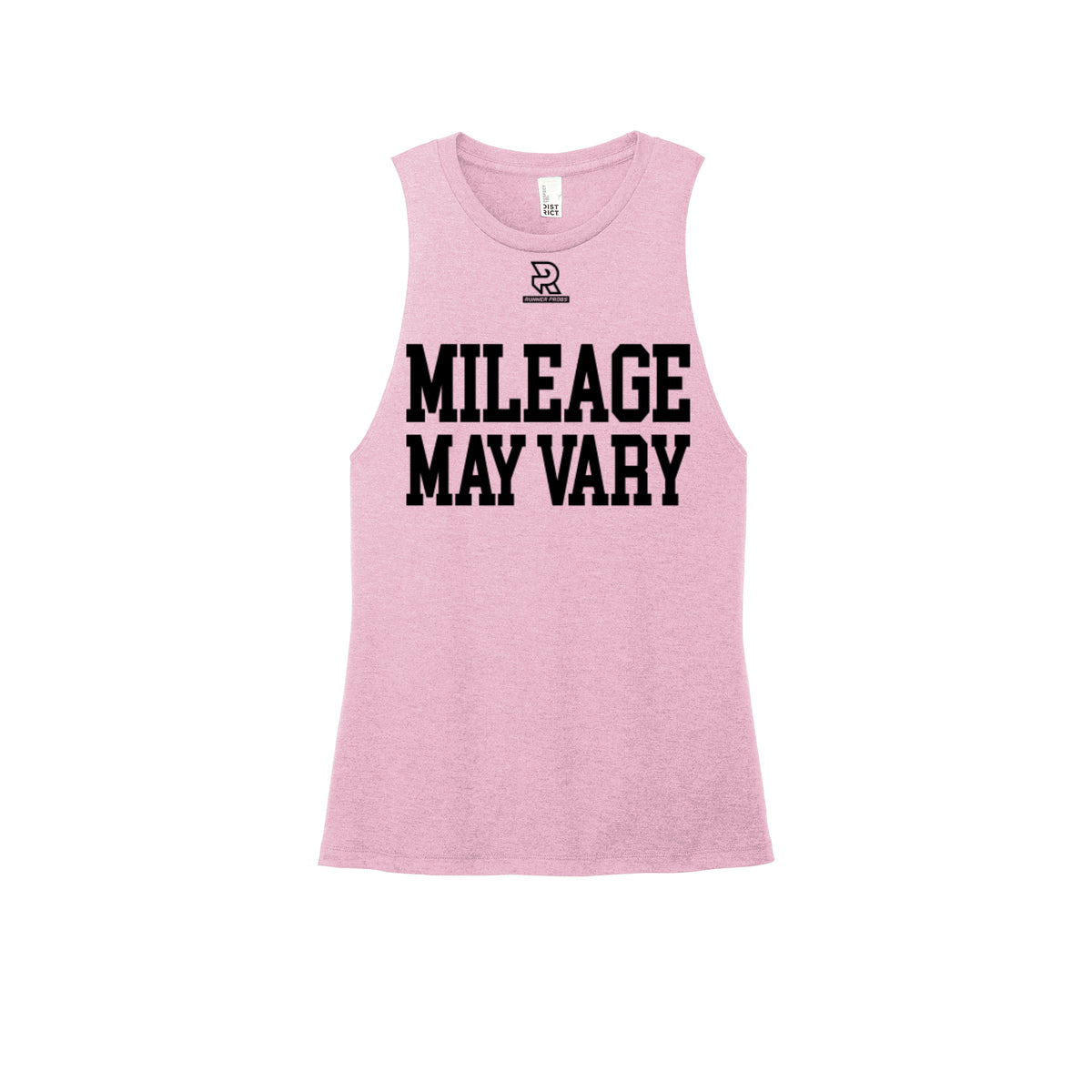 MILEAGE MAY VARY (Black) - Womens Perfect Tri Muscle Tank