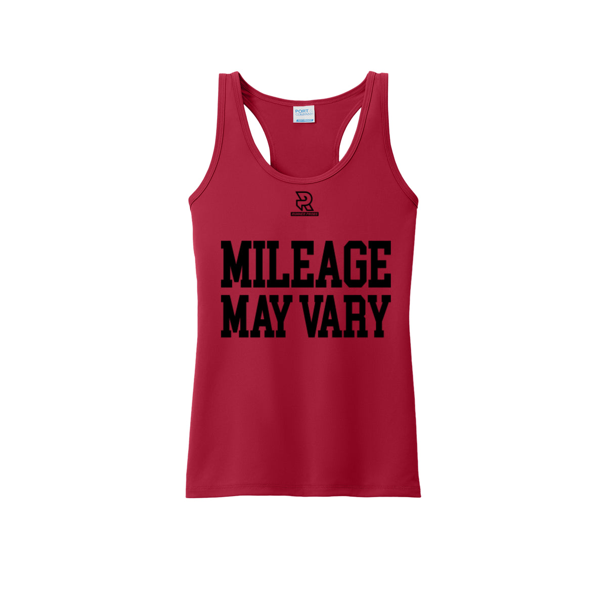 MILEAGE MAY VARY (Black) - Womens Performance Tank