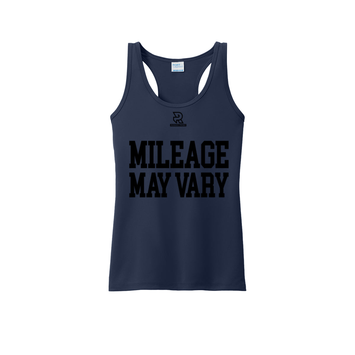MILEAGE MAY VARY (Black) - Womens Performance Tank