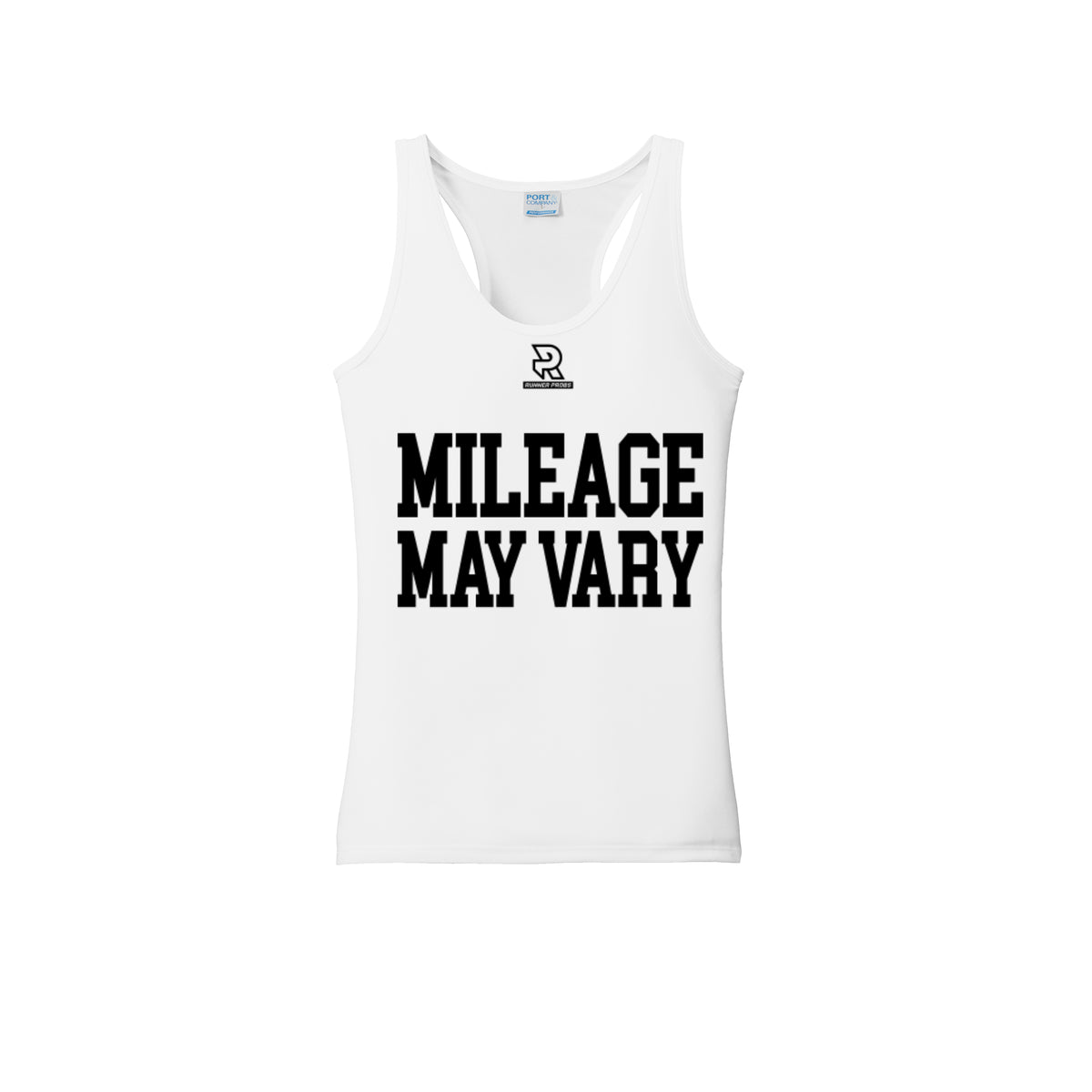 MILEAGE MAY VARY (Black) - Womens Performance Tank