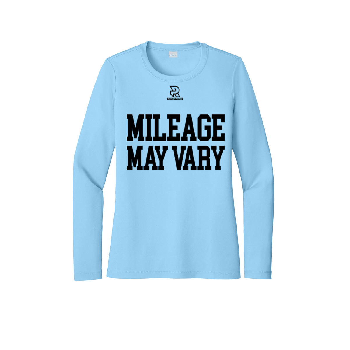MILEAGE MAY VARY (Black) - Womens Pro Long Sleeve Performance Tee