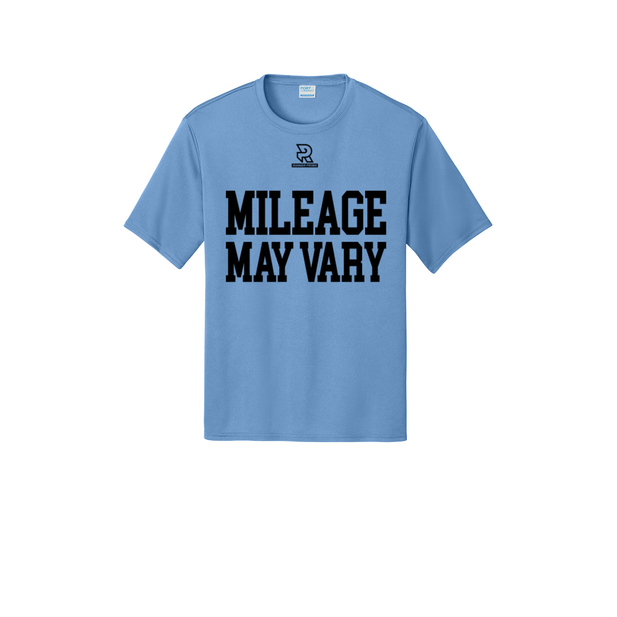 MILEAGE MAY VARY (Black) - Short Sleeve Performance Tee