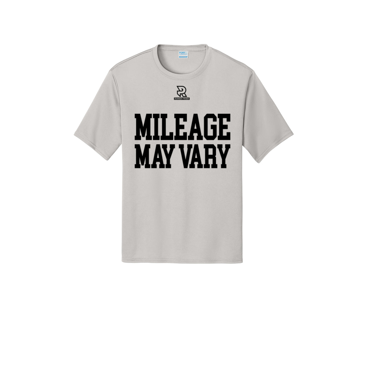 MILEAGE MAY VARY (Black) - Short Sleeve Performance Tee