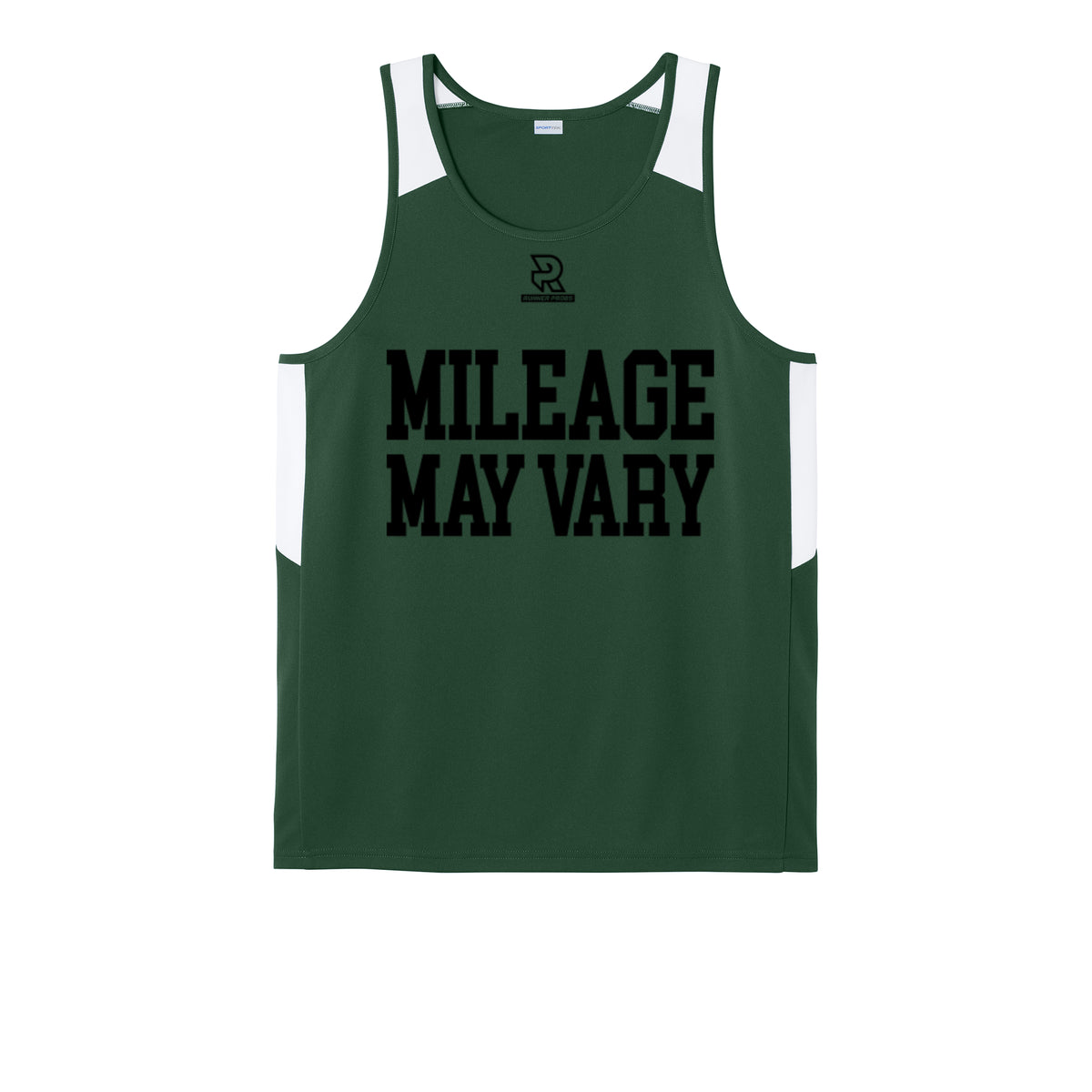 MILEAGE MAY VARY (Black) - Mens Club Track Tank
