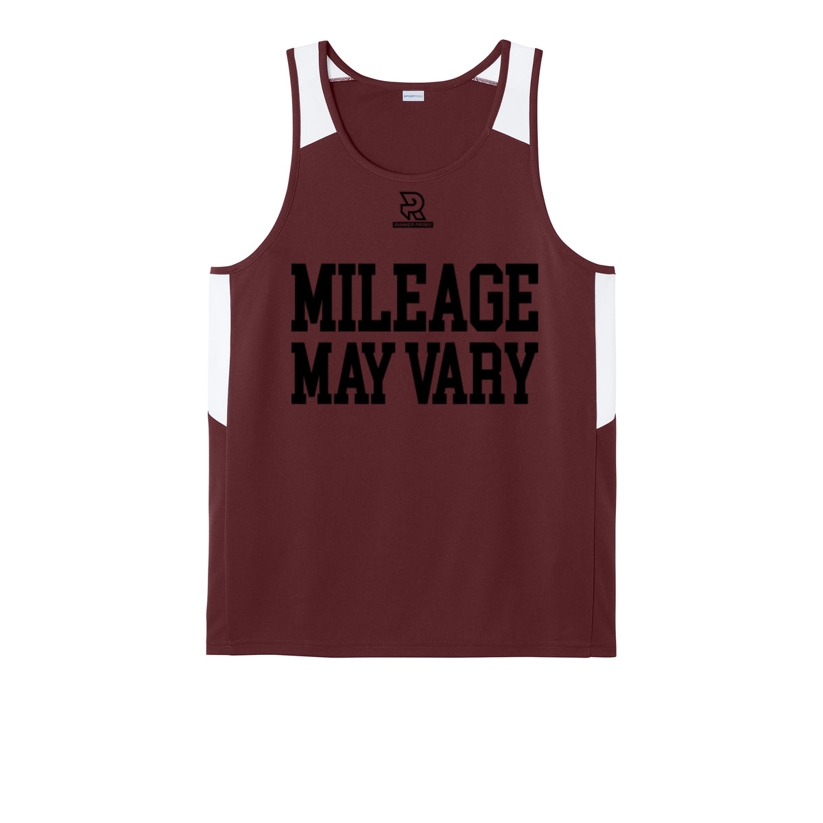 MILEAGE MAY VARY (Black) - Mens Club Track Tank