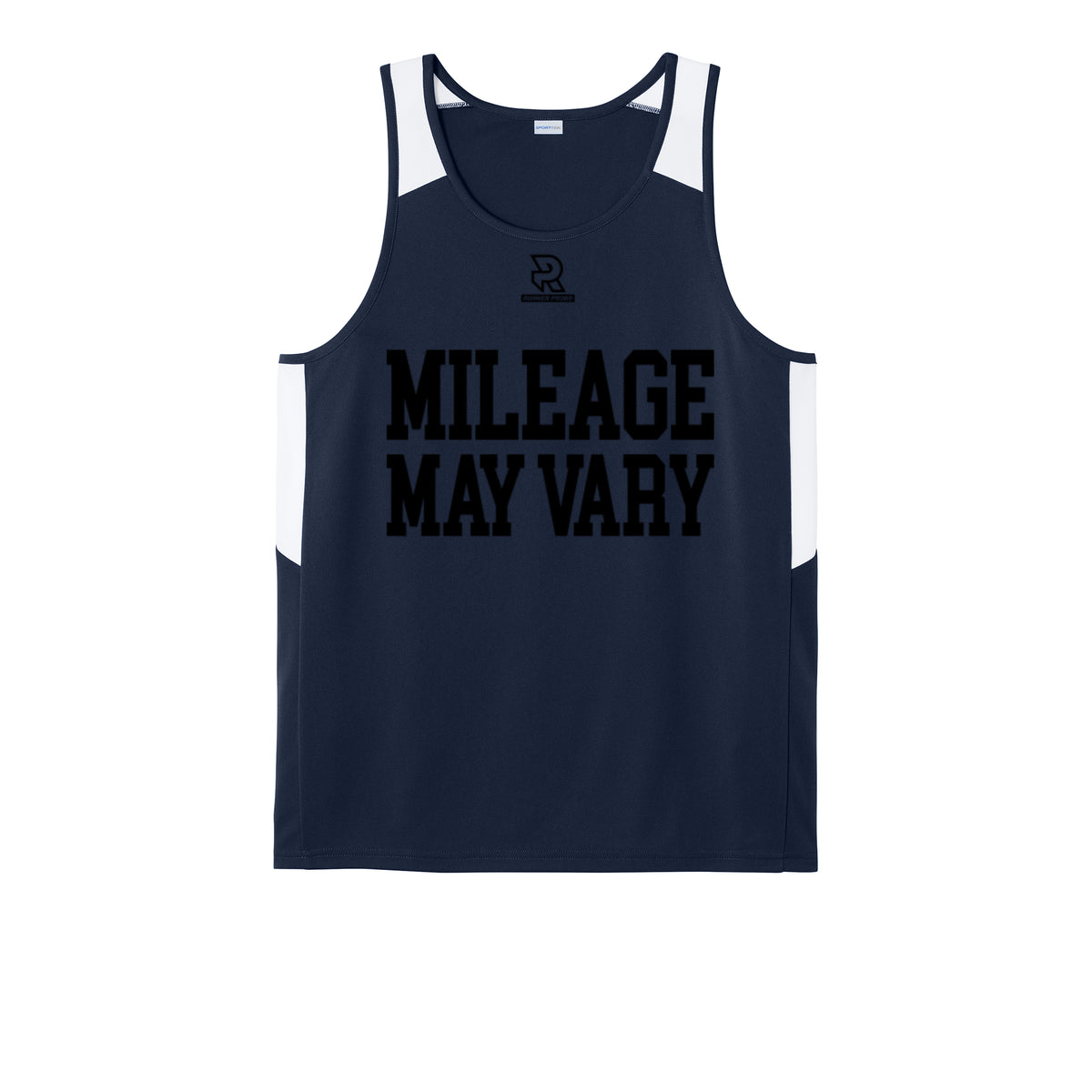 MILEAGE MAY VARY (Black) - Mens Club Track Tank