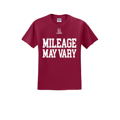 MILEAGE MAY VARY (White) - Short Sleeve Cotton Tee