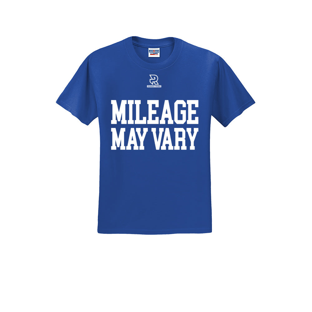 MILEAGE MAY VARY (White) - Short Sleeve Cotton Tee