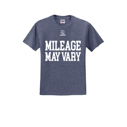 MILEAGE MAY VARY (White) - Short Sleeve Cotton Tee