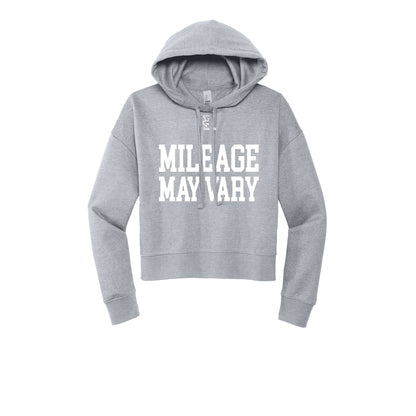 MILEAGE MAY VARY (White) - Womens Fleece Hoodie