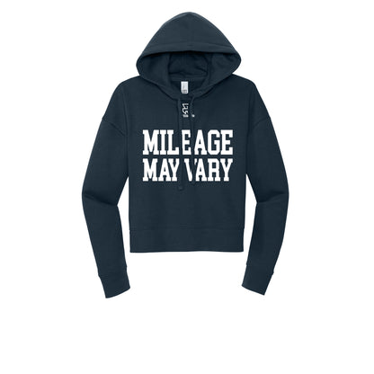 MILEAGE MAY VARY (White) - Womens Fleece Hoodie