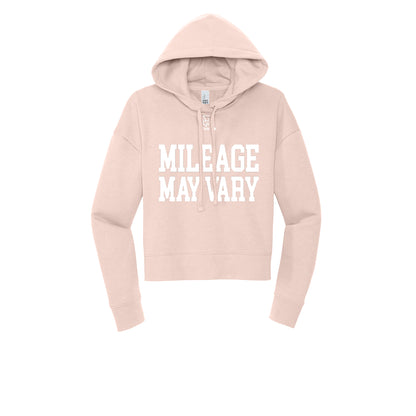 MILEAGE MAY VARY (White) - Womens Fleece Hoodie