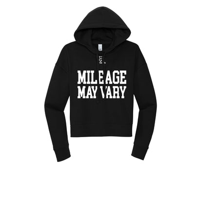 MILEAGE MAY VARY (White) - Womens Fleece Hoodie
