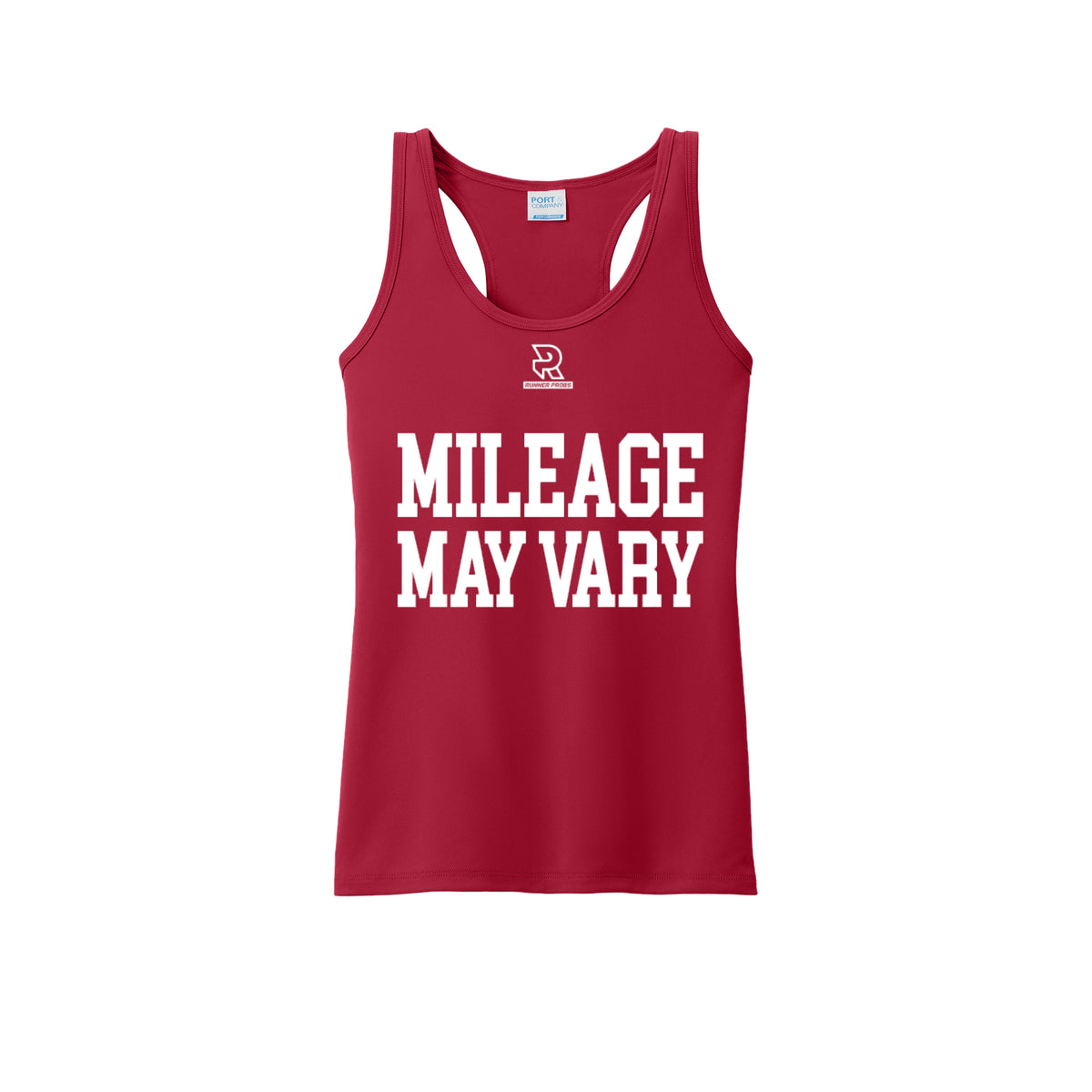 MILEAGE MAY VARY (White) - Womens Performance Tank