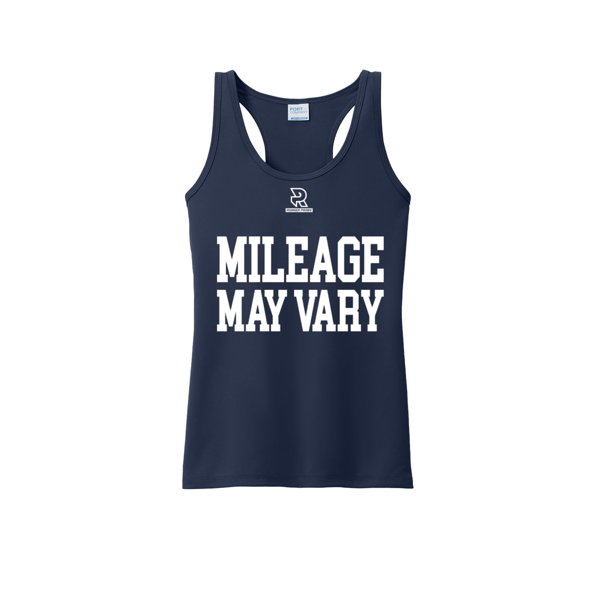 MILEAGE MAY VARY (White) - Womens Performance Tank
