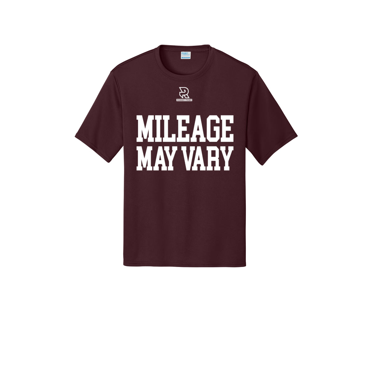 MILEAGE MAY VARY (White) - Short Sleeve Performance Tee