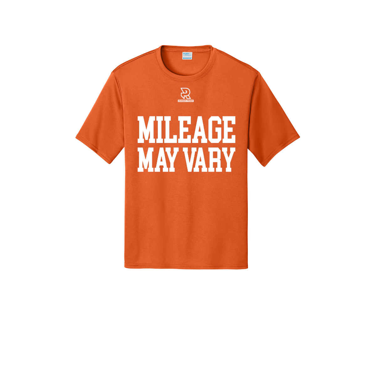 MILEAGE MAY VARY (White) - Short Sleeve Performance Tee