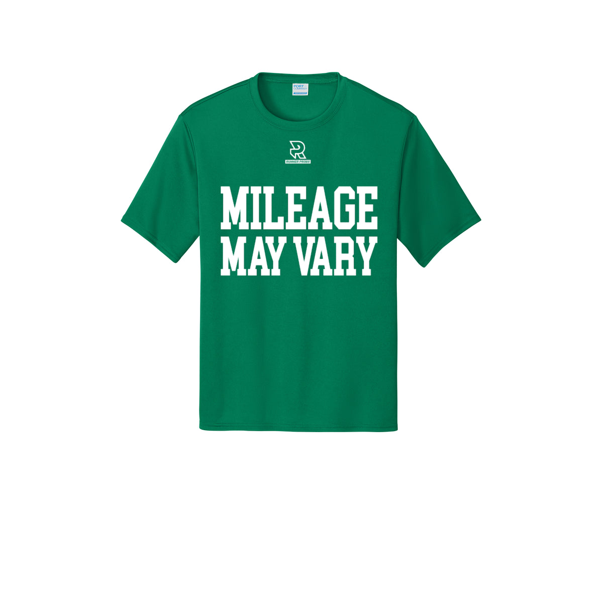 MILEAGE MAY VARY (White) - Short Sleeve Performance Tee