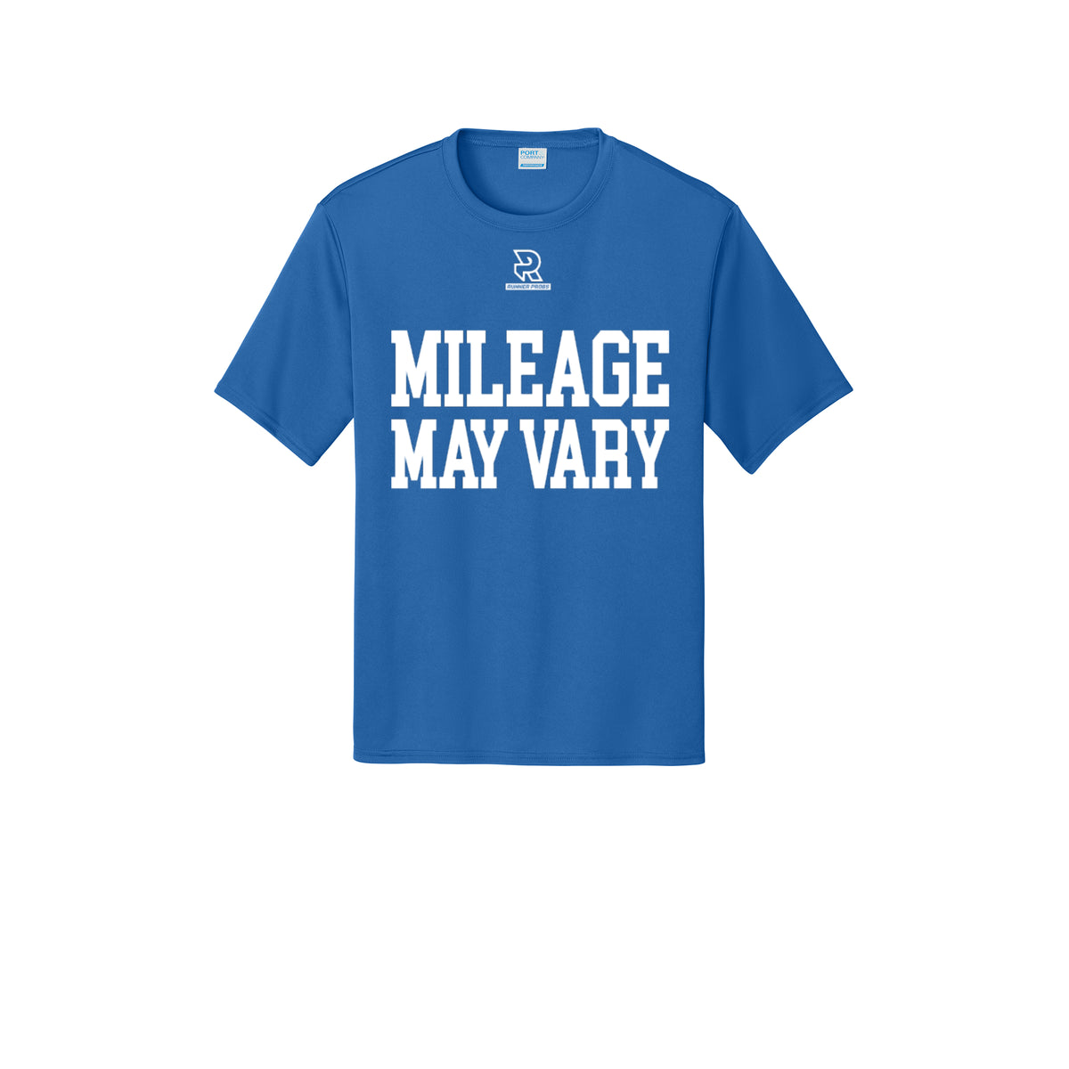 MILEAGE MAY VARY (White) - Short Sleeve Performance Tee