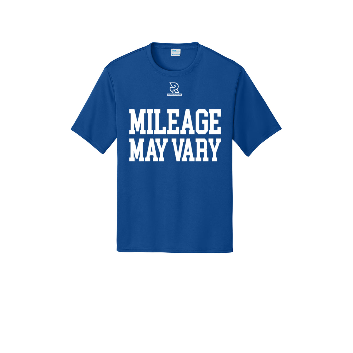 MILEAGE MAY VARY (White) - Short Sleeve Performance Tee