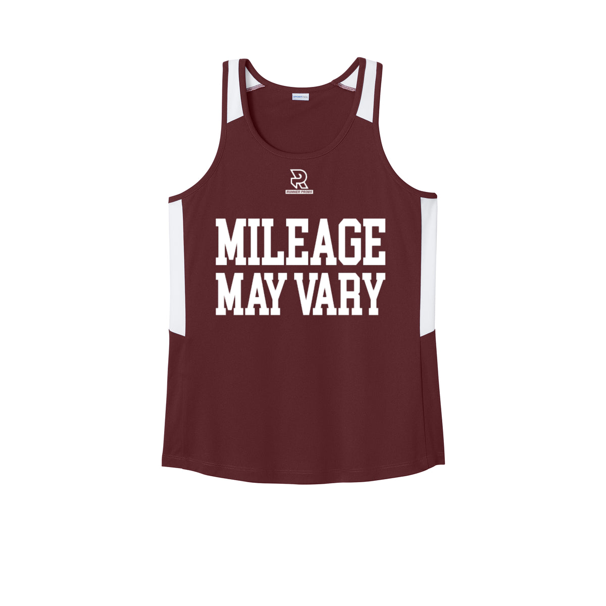 MILEAGE MAY VARY (White) - Womens Club Track Tank