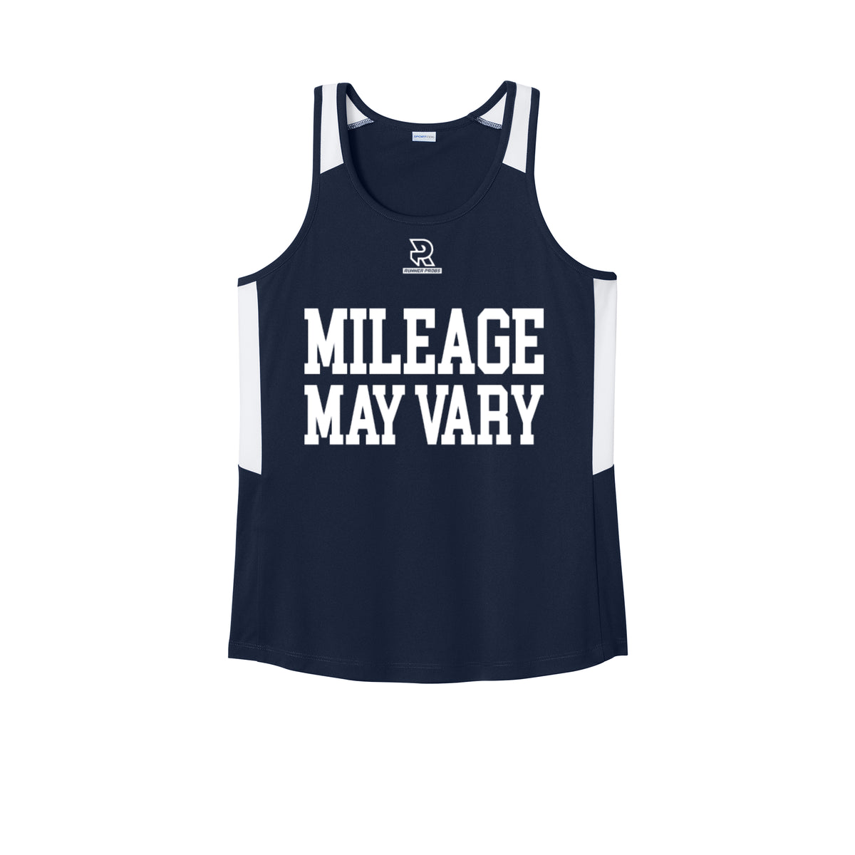 MILEAGE MAY VARY (White) - Womens Club Track Tank