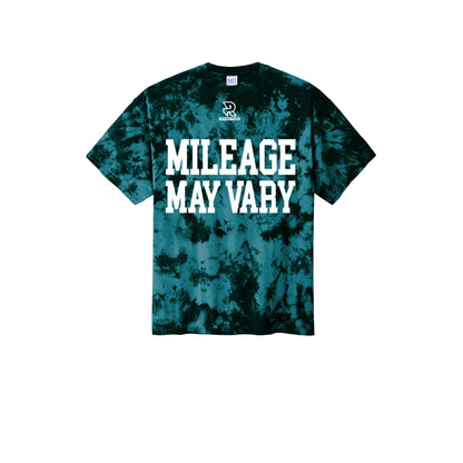 MILEAGE MAY VARY (White) - Short Sleeve Tie Dye Cotton Tee