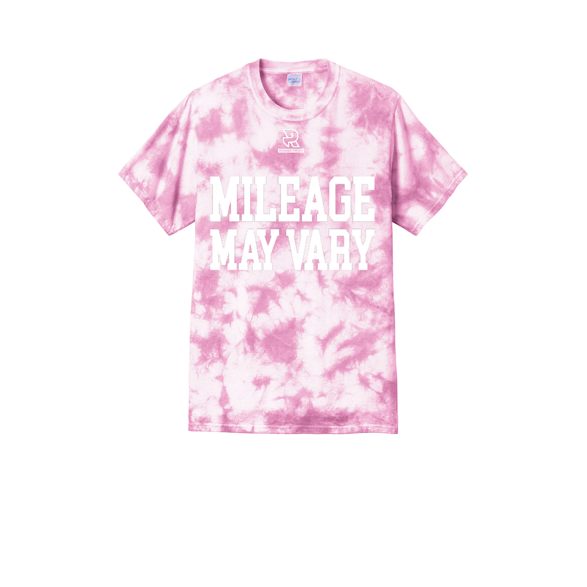 MILEAGE MAY VARY (White) - Short Sleeve Tie Dye Cotton Tee
