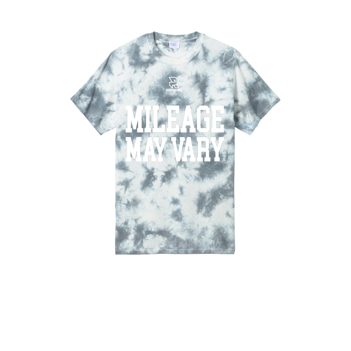 MILEAGE MAY VARY (White) - Short Sleeve Tie Dye Cotton Tee