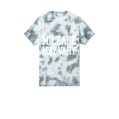 MILEAGE MAY VARY (White) - Short Sleeve Tie Dye Cotton Tee