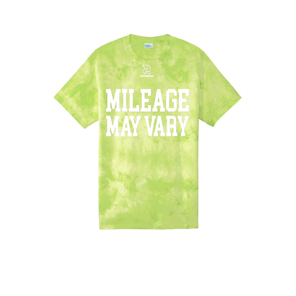MILEAGE MAY VARY (White) - Short Sleeve Tie Dye Cotton Tee