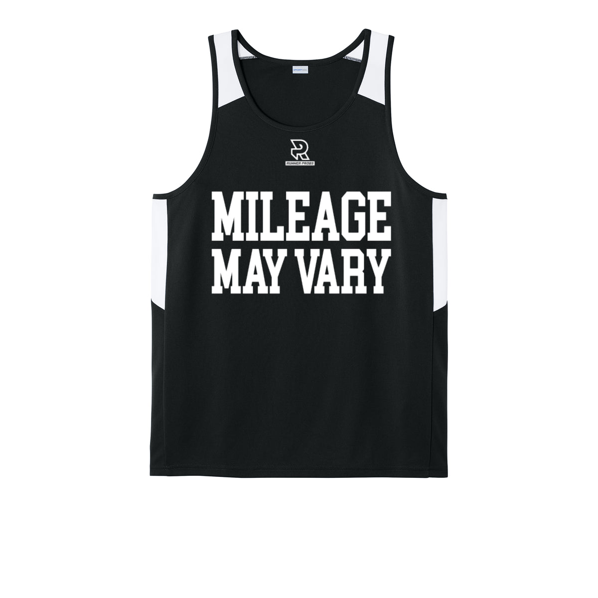 MILEAGE MAY VARY (White) - Mens Club Track Tank