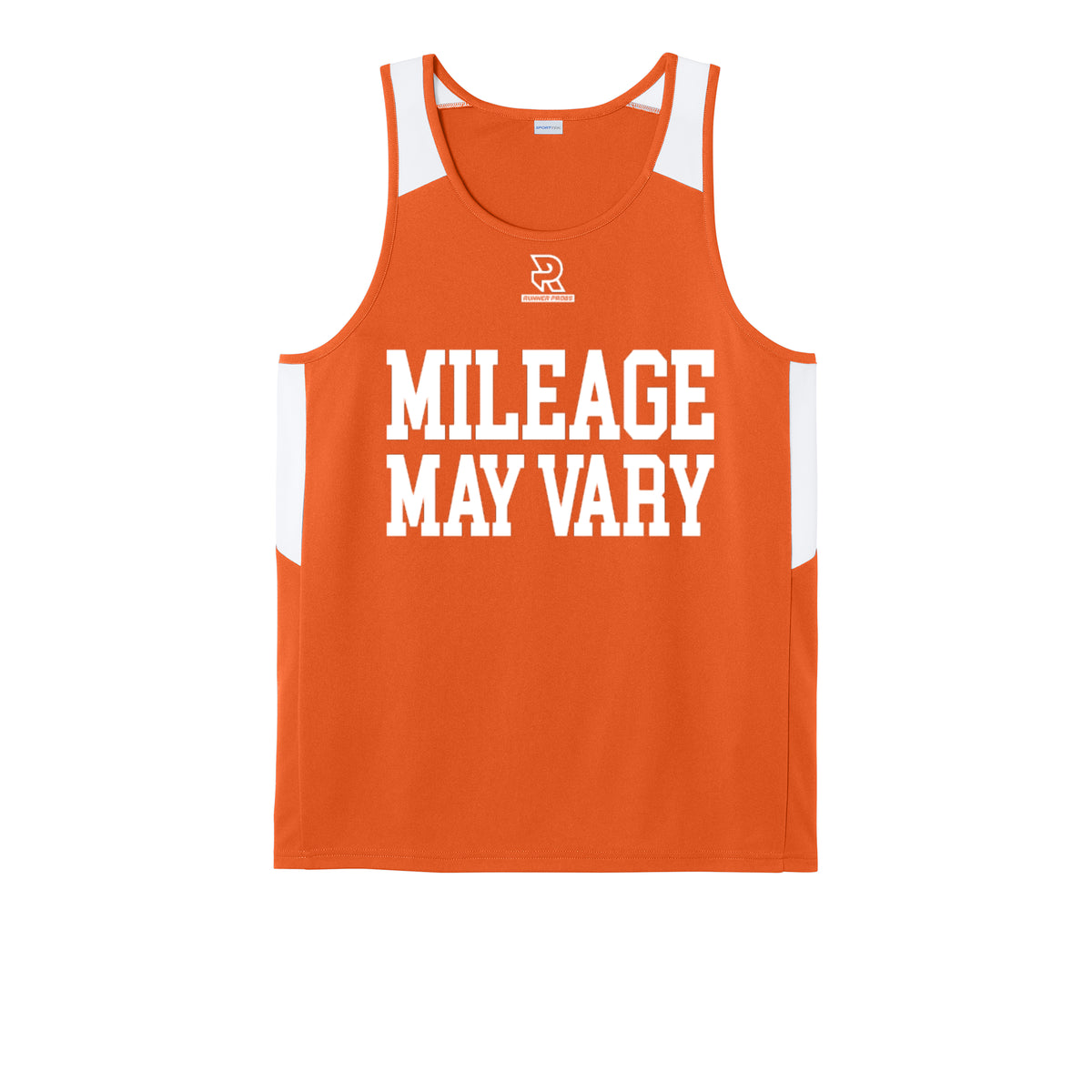 MILEAGE MAY VARY (White) - Mens Club Track Tank