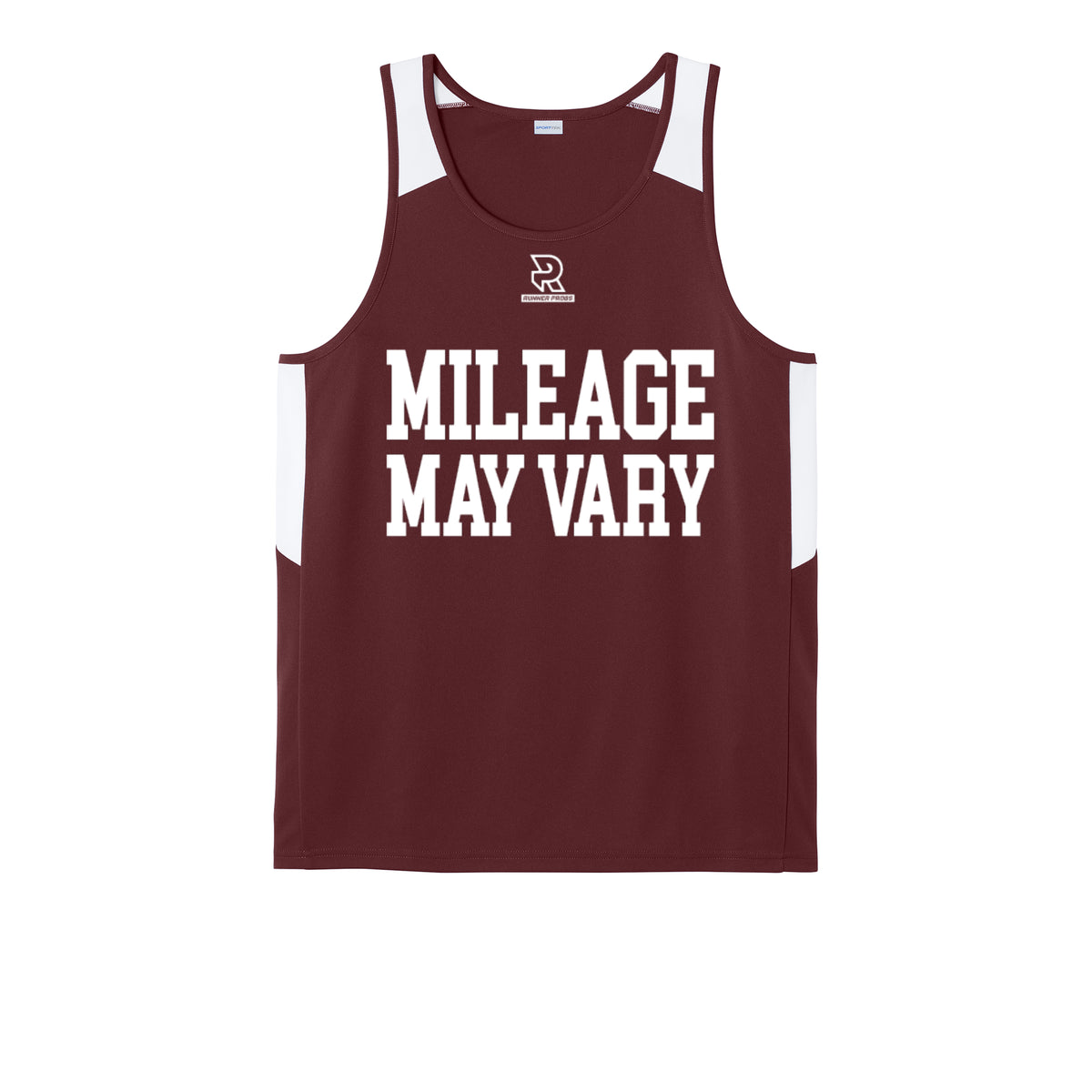 MILEAGE MAY VARY (White) - Mens Club Track Tank