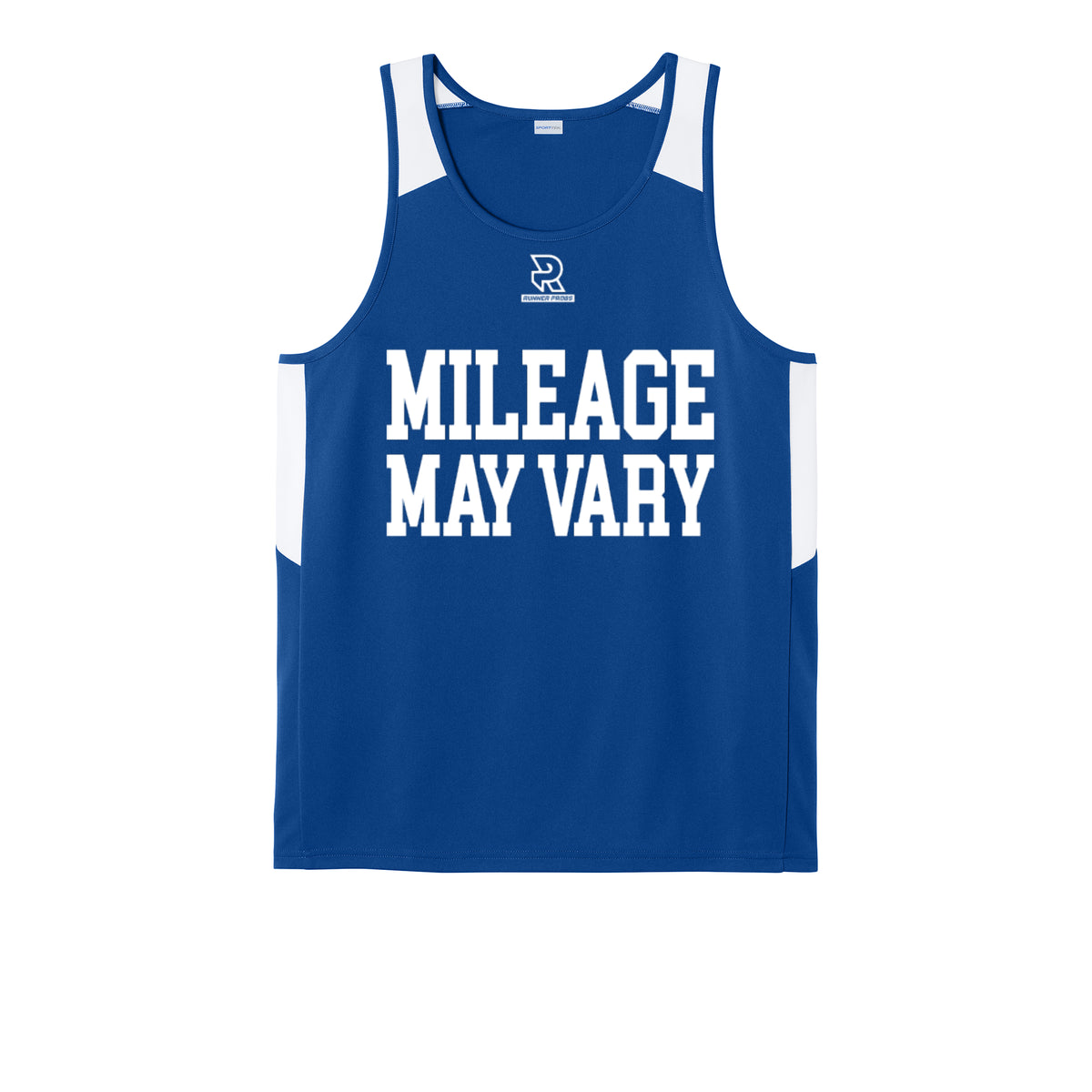 MILEAGE MAY VARY (White) - Mens Club Track Tank