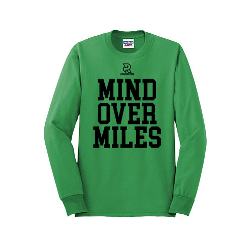 MIND OVER MILES (Black) - Long Sleeve 50/50 Tee