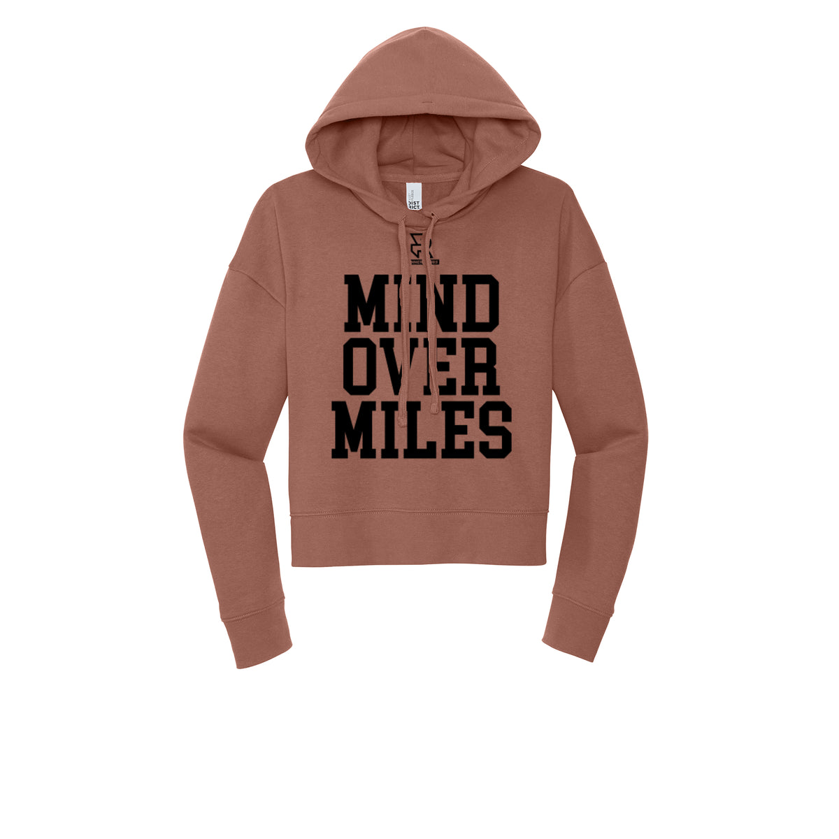 MIND OVER MILES (Black) - Womens Fleece Hoodie