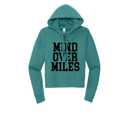 MIND OVER MILES (Black) - Womens Fleece Hoodie