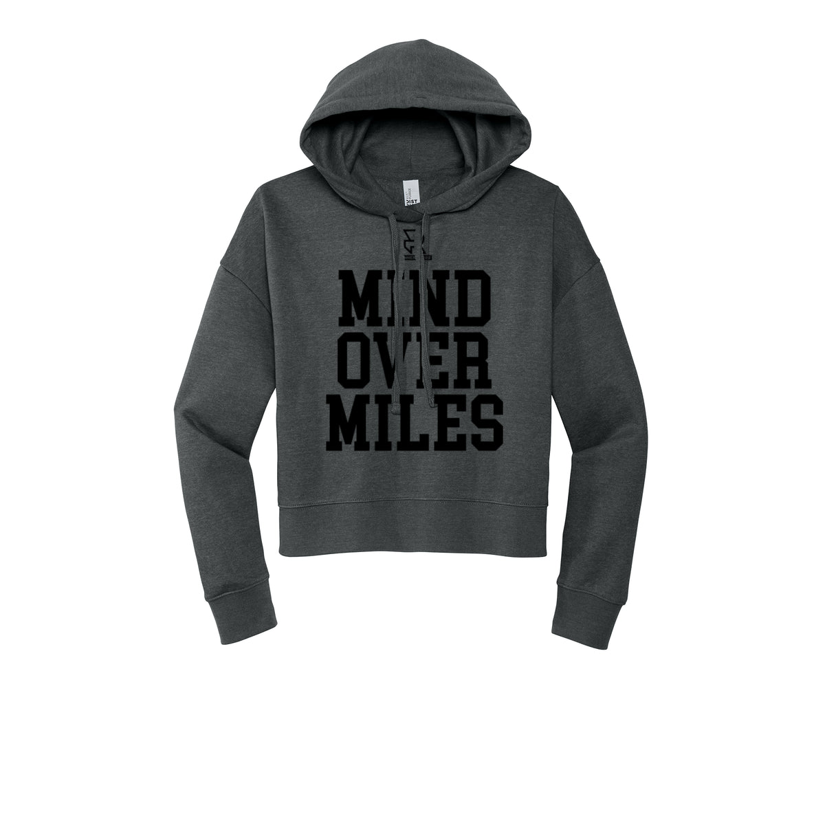 MIND OVER MILES (Black) - Womens Fleece Hoodie