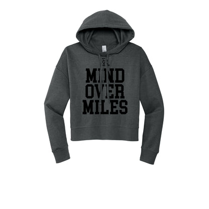 MIND OVER MILES (Black) - Womens Fleece Hoodie